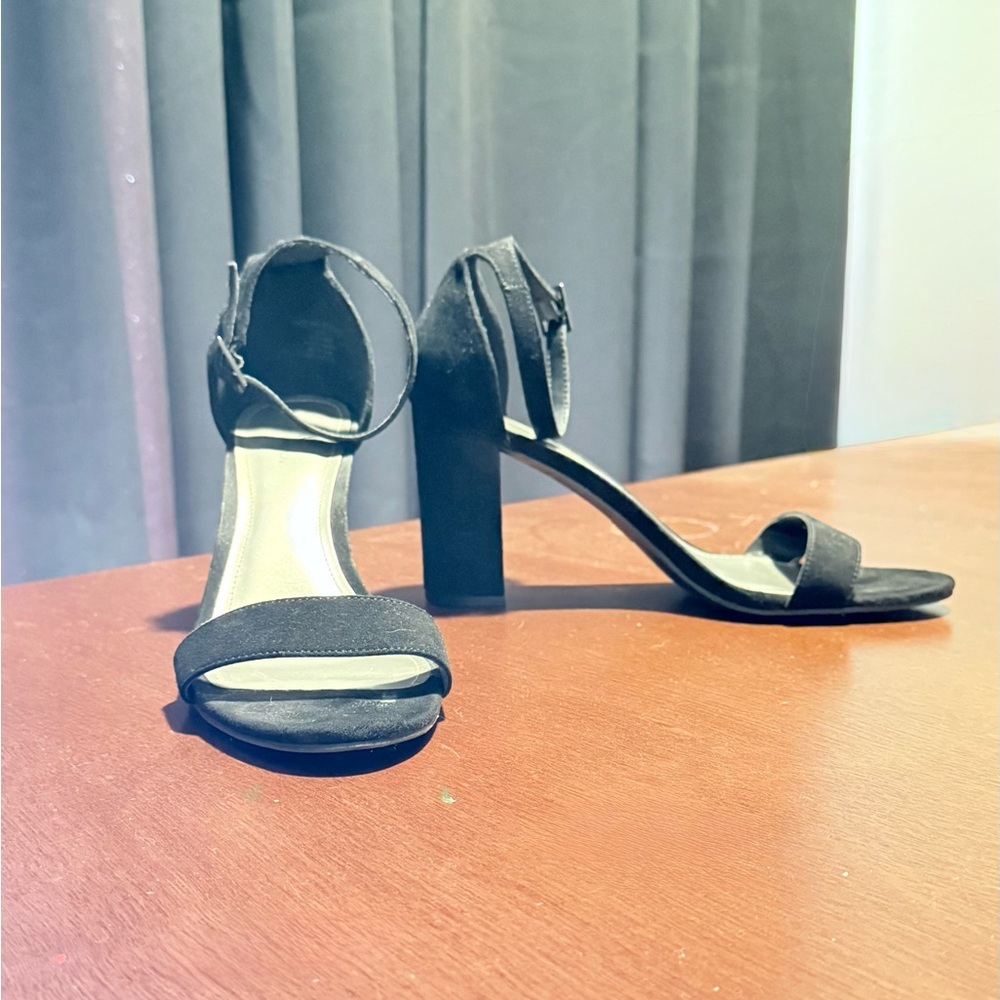 Worthington Black Ankle Strap Heels - Picture 2 of 4